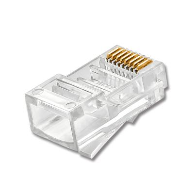 China Hot sale Network Lan Cable Patch Cord Modular plug cat3 rj11 to male utp 6p4c rj45 connector modular plug for network cable for sale