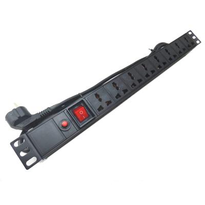 China Standard High Quality 19 Inch 1U Network Cabinet Rack Mount Power PDU Rack Mount 6 8 10 12 Way Socket 19