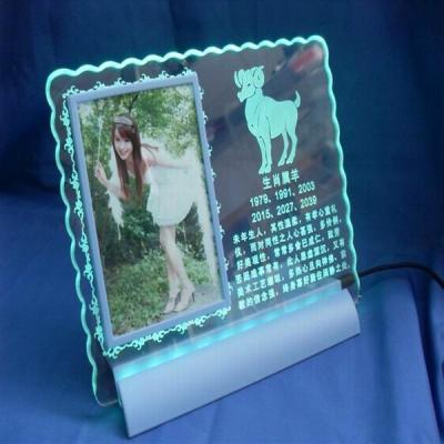 China Lighting Acrylic photo frame for sale