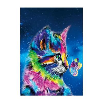 China Full Drill CLASSIC Digital Diamond Cat Painting Newcomer DIY Full Drill AB Drill Diamond Painting 5D Kit for sale