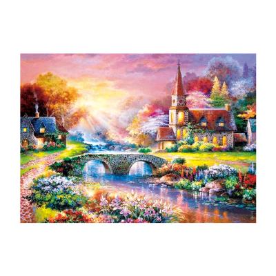 China Diy CLASSIC Customization Wall Bedroom Map Snow Painting Landscape Art Canvas Diamond Drawing Printed Picture for sale