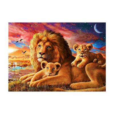 China Wholesale 25x30cm CLASSIC Living Room Decoration Painting Round Animal Tiger 5D Diamond Painting Full Diamond Embroidery Kit for sale