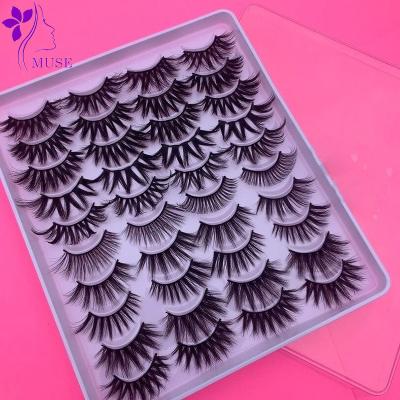 China New Sale Thin Soft Thick Length Style Mink Eyelashes Customizable Eyelashes With Customize Box for sale