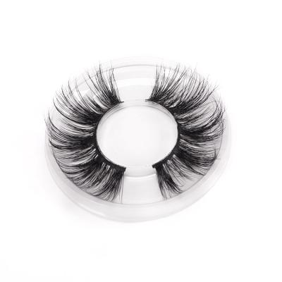 China Hot Selling Thick Custom Length 3D 5D Style Mink Messy Natural Eyelashes With Customize Box for sale