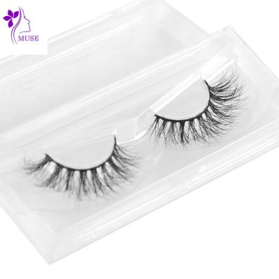 China New Fashion 15mm Thick Mink Lashes Hand Made Thin 3D Mink Lashes Soft Naturally for sale