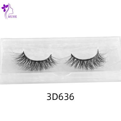 China Best Selling 3D Thick Lashes Comfortable To Use 15mm Handcrafted Durable Mink Lashes for sale