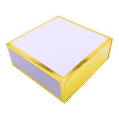 China Waterproof Collapsible Soft Empty Valentine's Day Holiday Wedding Gift Packaging Boxes Hot Stamping Foil Holographic Magnetic Gift Box for sale