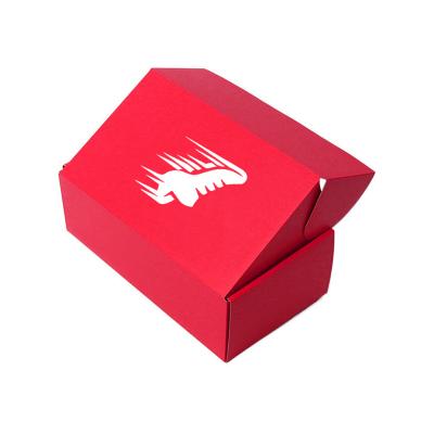 China Eco-Friendly Materials Custom Logo Recycled Clothing Packaging Box Corrugated Shipping Cartons With Baby Stackable Boxing Shoe Boxes for sale