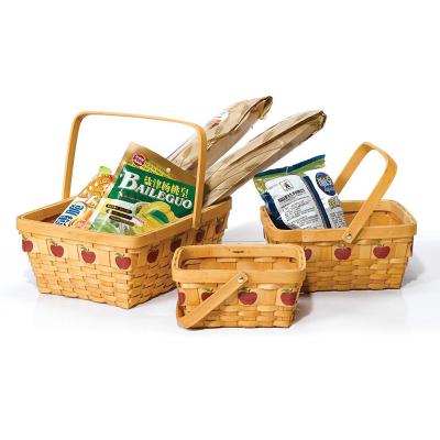 China Viable Woven Wooden Basket for sale