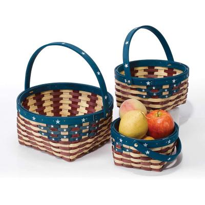 China Viable Flower Basketry with Willow Rattan Plant Plankton Plant Plankton Barb Metal Wire Banana Leaf Fern Bread Wicker Wooden Basket for sale