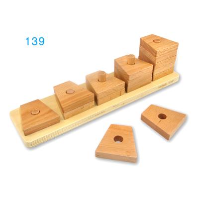 China KIDPIK Toy STEAM Figure Catch Wooden Educational Math Blocks Shape Puzzle Toy Building Blocks Baby Educational Toys School Supplies for sale