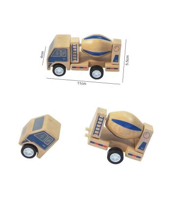 China 2022 Construction Toy Maker Train Assembling Toys Concrete Mixers Truck For Baby Building Block Sets Kids Building Bricks Wooden Toys for sale