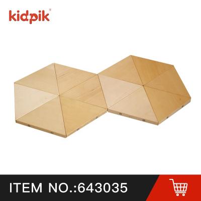 China Educational Toy KIDPIK COOK Wooden Toy Wooden Toy Steam Toys Natural Magnetic Wooden Hexagon (Triangle Type) for Children 2021 for sale