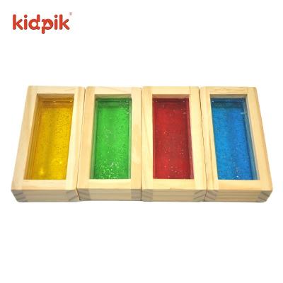 China Educational Toy KIDPIK COOK Sensory Wooden Blocks 16Pcs (Water Type) Steam Toys For Children Stacking Toy Rainbow Wood Wooden Stacking Rainbow for sale