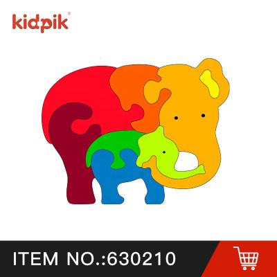 China Building Toy KIDPIK STEAM Blocks Wooden Jigsaw Constituent Block (Elephant Type) Sets Puzzle Game Brain Wood Toy Wooden Toys 2022 for sale