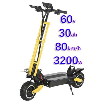 China 60V Unisex 3200W Off Road Long Rang Powerful Eu Warehouse USA Europe Drop Ship 80Km 350W 12Inch Motor Adult Folding Electric Scooter for sale