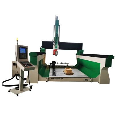 China Woodworking Machinery Repair Shops Professioal 5 Axis CNC Router Milling / Engraving Machine For Mold for sale