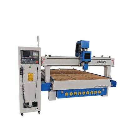 China Building Material Shops 3 Axis China Supplier 3d ATC CNC Router Woodworking Engraving Machine with Auto Tool Changer for sale