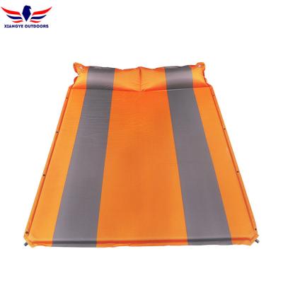 China Pillow Attached Hiking Compact Inflatable Sleeping Pad For Backpacking Camping for sale