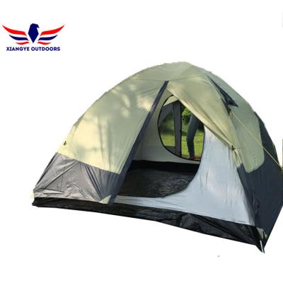 China Outdoor Camping Double Layer Waterproof 3-4 Person Extented Dome Tent for sale