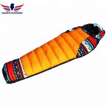 China National Style Portable Outdoor Duck Down Mummy Sleeping Bag for Outdoor Hiking for sale