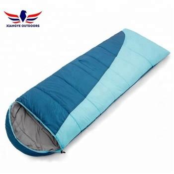 China Car Camping Packable Backpacking Envelope Sleeping Bag Blue and Orange for sale