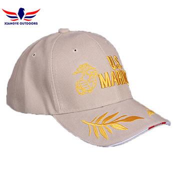 China Breathable 3D Embroidered Cap U.S Marine Corps Baseball Hat Sunproof Hat for sale