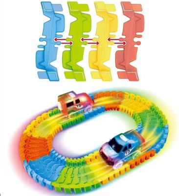 China Wholesale Kids DIY Electric Slotted Toy Toddler Toys Race Track Track Toy Car Assembly with Noctilucence for sale