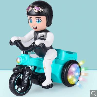 China TOY Wholesale Stunt Electric Tricycle Motorcycle MODEL Toy with Light Dynamic Music - Blue for sale