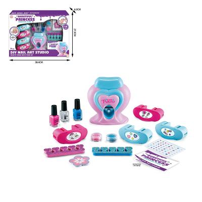 China Non-Toxic RTS Girls Beauty DIY Nail Princess Nail Art Toys Painting Set Nail Art Toys and Enhancement Beauty Set for sale