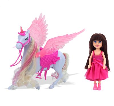 China NO Music Horse Doll Princess Lovely Lighting Child Plastic Toys for sale