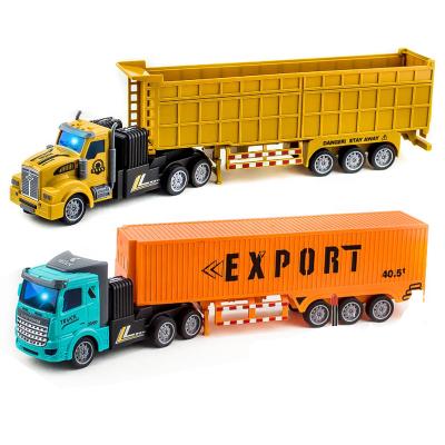 China RC Model Wholesale 1:46 Scale RC Four Way Toys Truck Remote Control Dump Truck Toy Kids Truck Toy With Light for sale