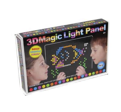 China Children's Toy New Creative 180PCS 3D Lamp Bead Panel For Kids DIY 3D Wall Panel Magic Light Educational Toy for sale