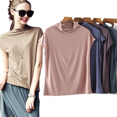 China QUICK DRY sleeveless T-shirt modal neck top bottoming slim shirt plus size women's T-shirts for sale