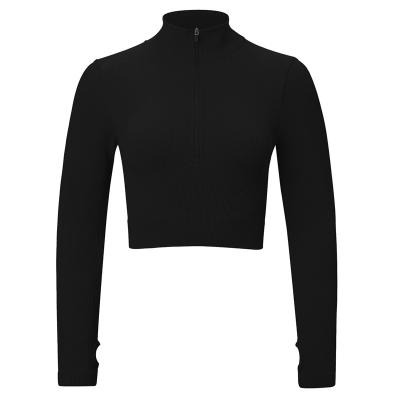 China European and American women's fashionable sexy clothes yoga long-sleeved sports tops for sale