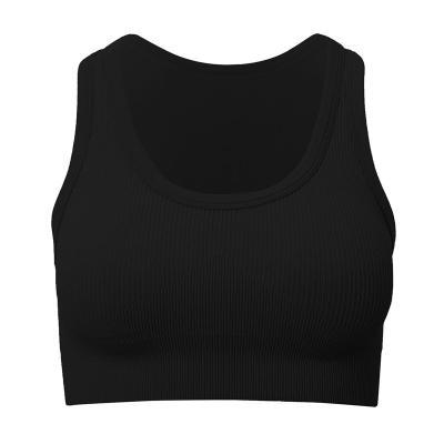 China Breathable New Product Custom Bra Gather Beauty Breathable Tight Back Stretch Yoga Sports Top Vest for sale