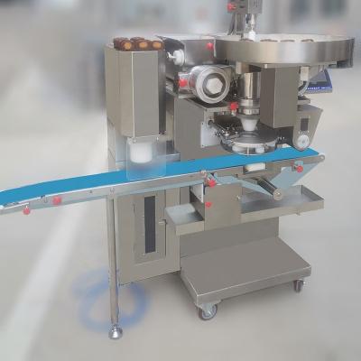 China Customizable Molten Moon Cake High Efficiency Easy Operation Chocolate Encrusting Stamping Machine Solid Flavor Mooncake Filling Machine for sale