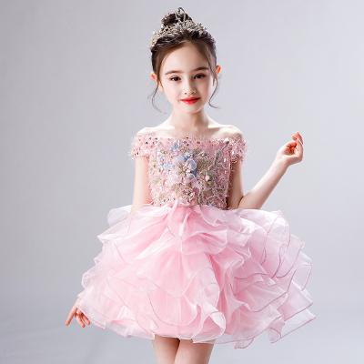 China Wholesale Little Girls Pageant Dresses 2022 New Arrivals Princess Sequin Sweet Pink Flower Dress Little Girls Pageant Dresses for sale