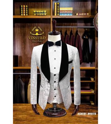 China Wholesale Breathable Wedding Tuxedos Slim Fit Suits For Men Groomsmen Suit Formal Prom Suits 3 Pieces for sale