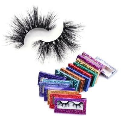 China Full Wholesale Seller Mink Eyelash Real Volume 30mm Fluffy Mink Lashes 3d Mink Eyelashes Strip 100% 30mm for sale