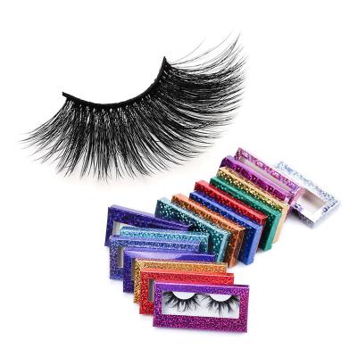 China OEM Style PBT Natural Long Stripe 3D Clear Lashes Natural Soft Fake Mink Wispie False Eyelashes for sale