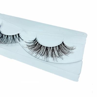 China Tapered False Eyelash Packaging Box Create Her Brand False Eyelashes 3D Clear Strip Lashes With A Thin Strip for sale