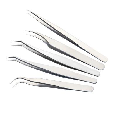 China Private label eyelash extension tweezers custom stainless steel tweezers volume wick eyelash extension tweezers for sale