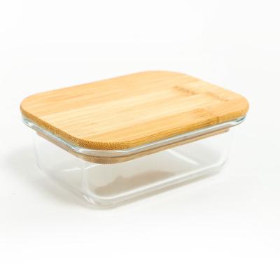 China Wholesale High Quality Pretty Good Freshness Preservation Amazon Top Selling Food Glass Airtight Storage Containers With Bamboo Lid for sale