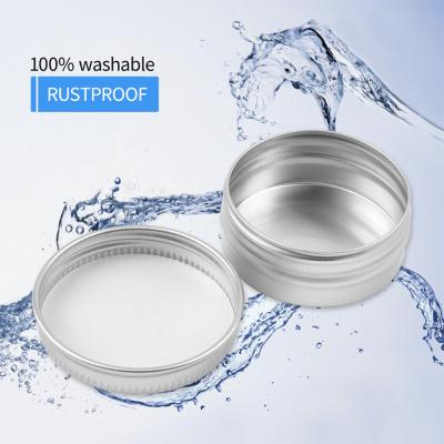 China Custom Cosmetic 50ml 50g Round Containers Tin Can Box Aluminum Metal Jar With Lid For Cosmetic for sale