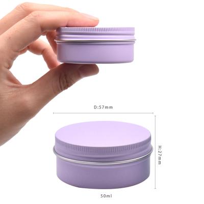 China Cosmetic Round Cosmetic Containers Cans For Lip Balm Tin Cream Metal Aluminum Tin Jar Metal Lip Balm Cans With Screw Lid for sale