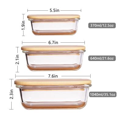 China Freshness Preservation High Amazon Hotselling Square Borosilicate Glass Food Meal Box Kids Food Container With Printing for sale