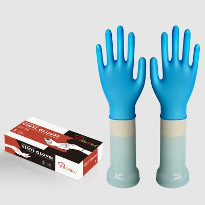 China Food / Wholesale Free Cleaning Vinyl Latex Exam Glovees Blue Factory China for sale