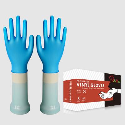 China Food Grade China Factory Blue Disposable Vinyl Cleaning Gloves / Gloves For Sale for sale