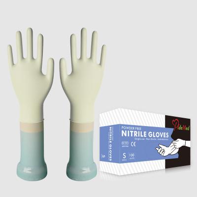 China Experiment / Foods / Cheap Promotion Disposable White Nitrile Glovess Cleaning Powder Free China Manufacturer for sale